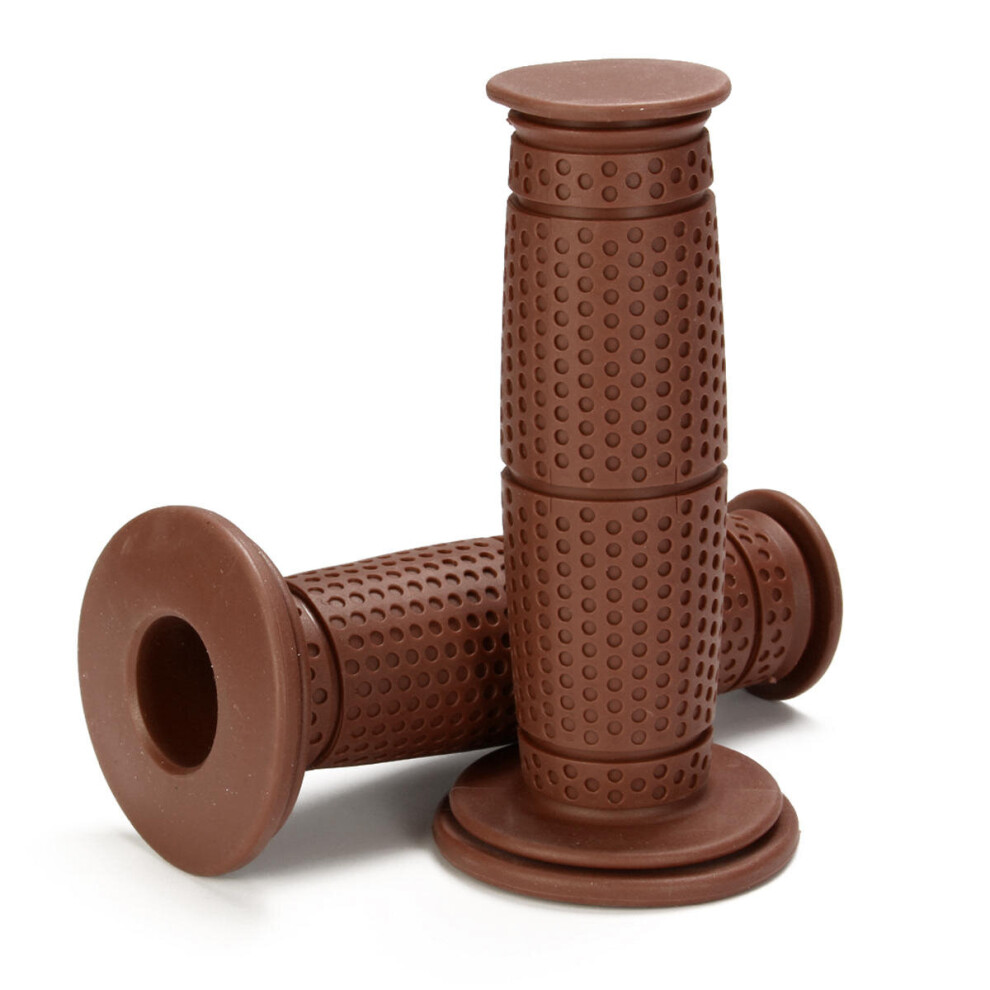 7/8Inch 22Mm Motorcycle Bike Handlebar Hand Grip Cafe Racer Bobber Clubman Custom Color Brown 840079303851