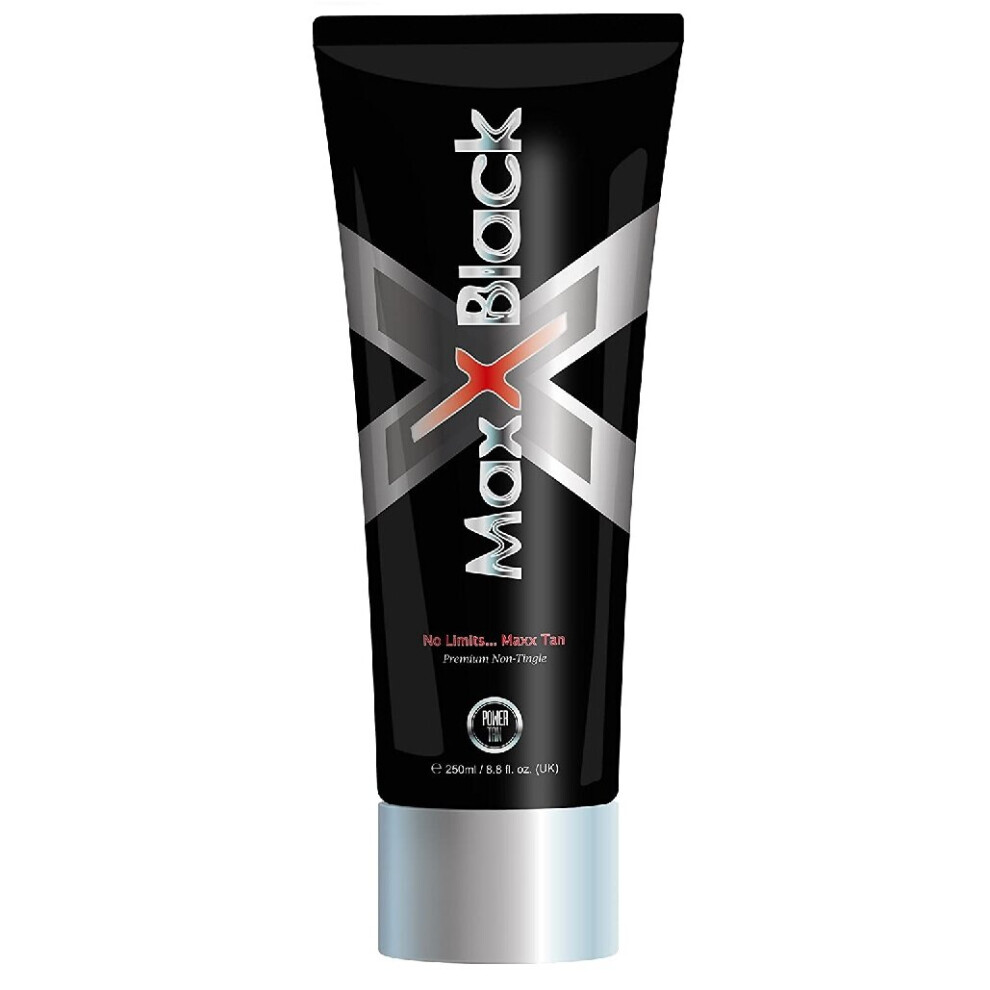 Power Tan Maxx Black Premium Non Tingle Sunbed Dark Tanning Lotion 250ml