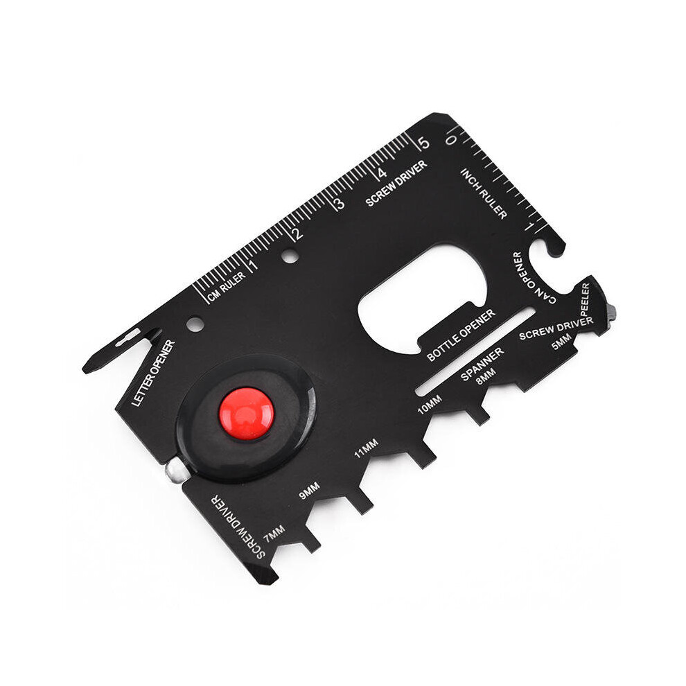Stainless Steel Multifunctional Tool Tactical Mini Edc Knife Wrench Ruler Led Light Card Outdoor Survival Tools 7082497837652