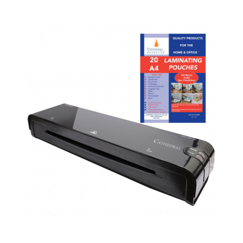 Cathedral A4 Laminator Laminating Machine + 25 Pouches