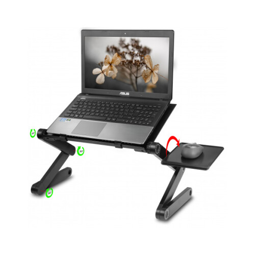 Laptop Stand Riser Holder Table Laptray Desk Height Adjustable Ergonomic Bed Sofa Couch Portable Folding Foldable