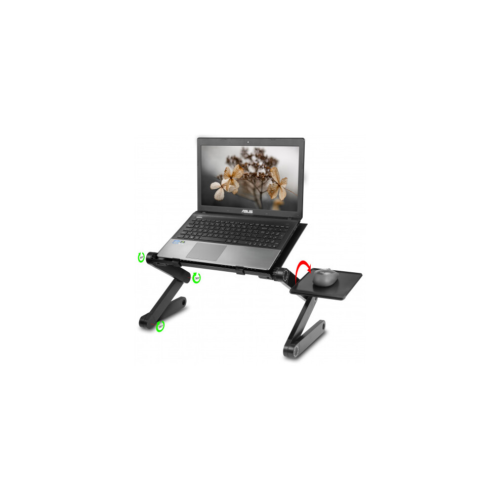 Laptop Stand Riser Holder Table Laptray Desk Height Adjustable Ergonomic Bed Sofa Couch Portable Folding Foldable