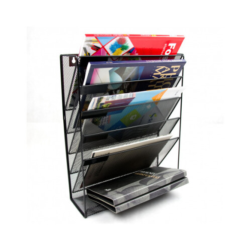 Wall Mounted Magazine Holder Rack for File, Document, Newspaper Storage 1