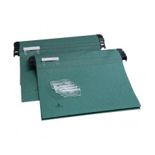 Cathedral Foolscap Suspension Files with Index Tabs, Green Pack of 10
