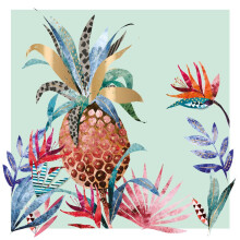 Pineapple Finished In Foil Any Occasion Greeting Card Ling Luanda Range Cards