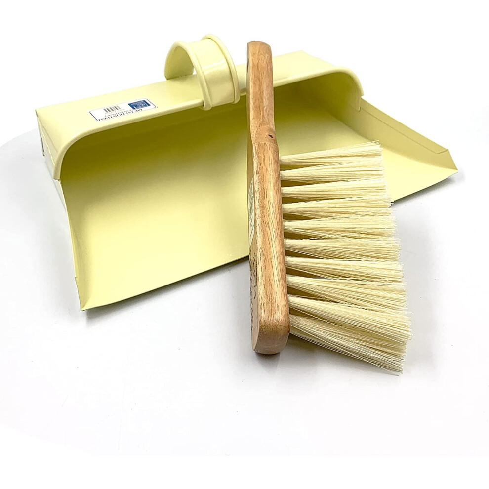 Newman and Cole Cream Dustpan and Soft Hand Brush