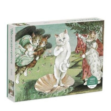 Puzzle mit 1000 Teilen: Die Geburt der Venus, Meowsterpiece der westlichen Kunst