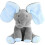 (Gray+Blue) Peek-a-boo Elephant Plush Toy Singing Stuffed Doll Gift 1