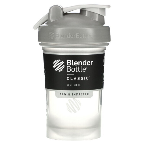 Blender Bottle, Classic with Loop, Pebble Grey, 20 oz (600 ml)