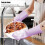 Ranpo (Blue) Magic Silicone Rubber Dish Washing Gloves Kitchen Pet Bath Cleaning Scrubber 2