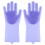 Ranpo (Blue) Magic Silicone Rubber Dish Washing Gloves Kitchen Pet Bath Cleaning Scrubber 14