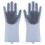 Ranpo (Blue) Magic Silicone Rubber Dish Washing Gloves Kitchen Pet Bath Cleaning Scrubber 15
