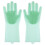 Ranpo (Blue) Magic Silicone Rubber Dish Washing Gloves Kitchen Pet Bath Cleaning Scrubber 12