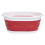 Premier Housewares Compact Collapsible Red And White Laundry Basket, Durable Laundry Basket, Ergonomic Foldable Laundry Basket 2