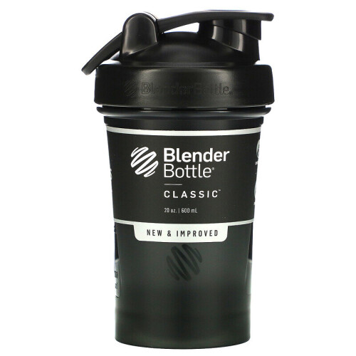 Blender Bottle, Classic with Loop, Black, 20 oz (600 ml)