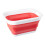 Premier Housewares Collapsible Red White Laundry Basket 1