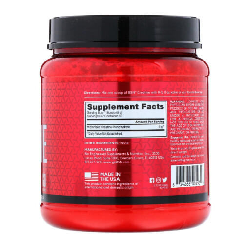 BSN BSN, Creatin, Unflavoured, 10,9 oz (309 g) 1