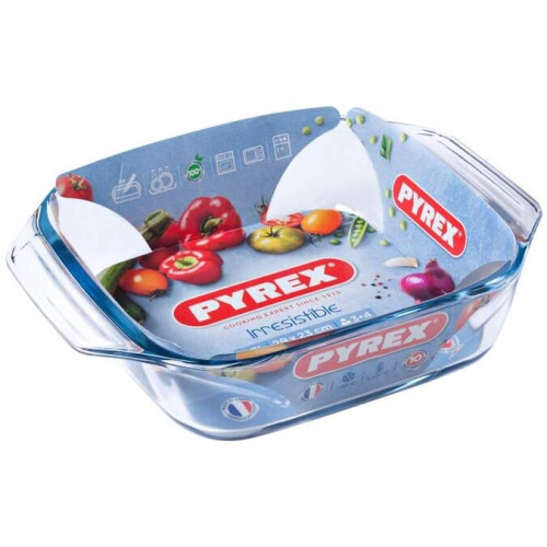 Pyrex Pyrex Irresistable Borosilicate Glass Square Roaster 29cm x 23cm Clear 1