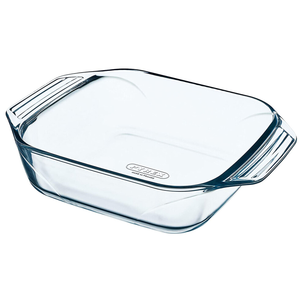 Pyrex Irresistable Borosilicate Glass Square Roaster 29cm x 23cm Clear