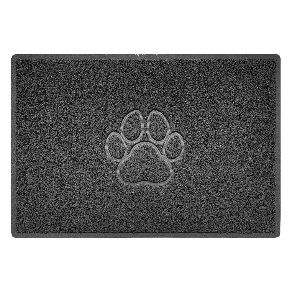 Nicoman (90 X 60 Cm, Open (Outdoor)) Paw Spaghetti Coil Welcome Door Mat In Dark/Grey