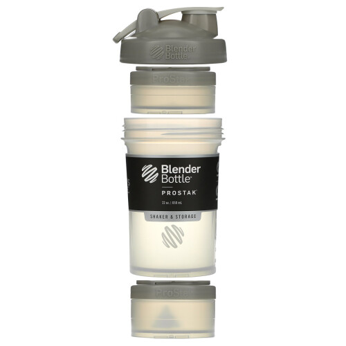 Blender Bottle, ProStak, Pebble Grey, 22 oz (651 ml) 1