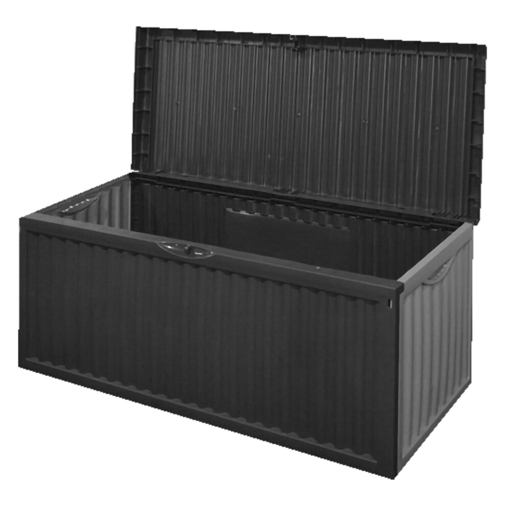 Garden Storage Box Plastic Outdoor Large 336L Patio Container Wheels