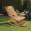 Chaise longue pliante en bambou avec massage Repose-pieds 4