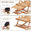 Chaise longue pliante en bambou avec massage Repose-pieds 7