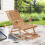 Chaise longue pliante en bambou avec massage Repose-pieds 3