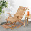 Chaise longue pliante en bambou avec massage Repose-pieds 5