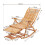 Chaise longue pliante en bambou avec massage Repose-pieds 2