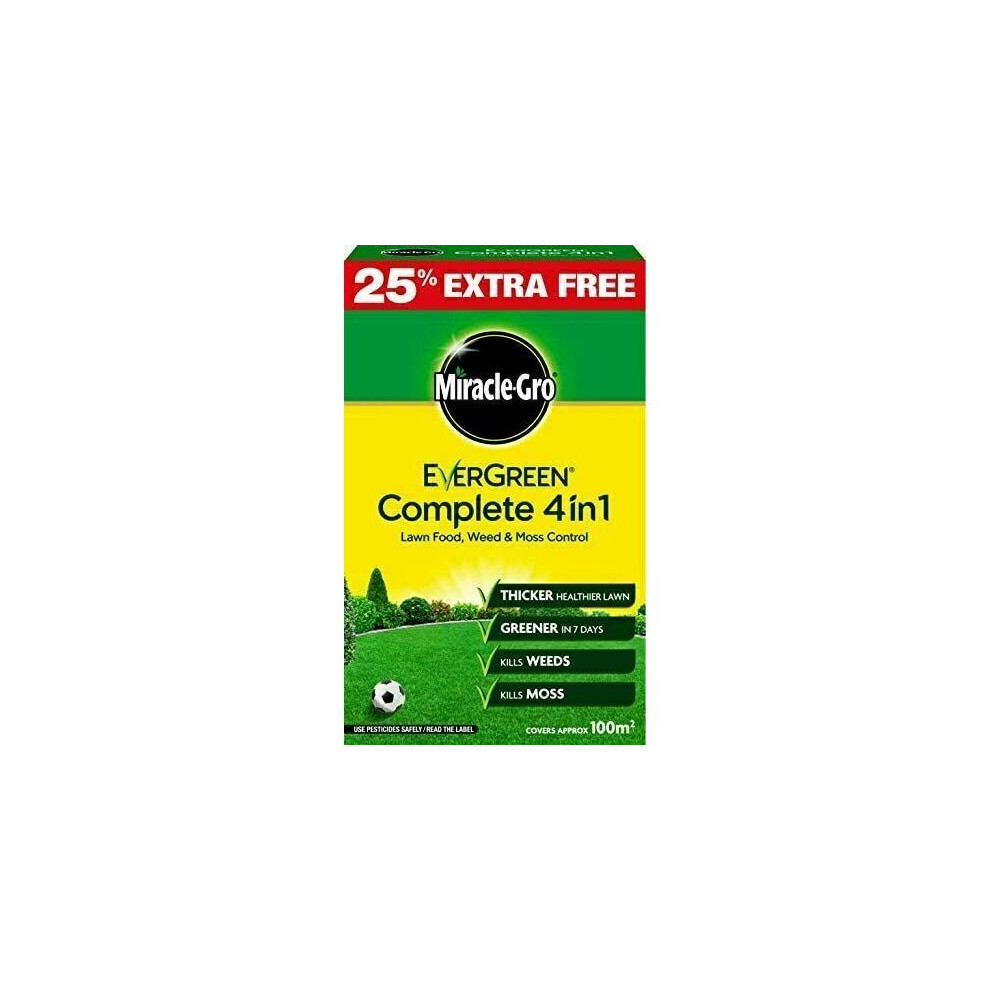 (Miracle-Gro EverGreen Complete 4 in1 Lawn Weed Food & Moss Control Care 100m2) Miracle-Gro EverGreen Complete 4 in1 Care