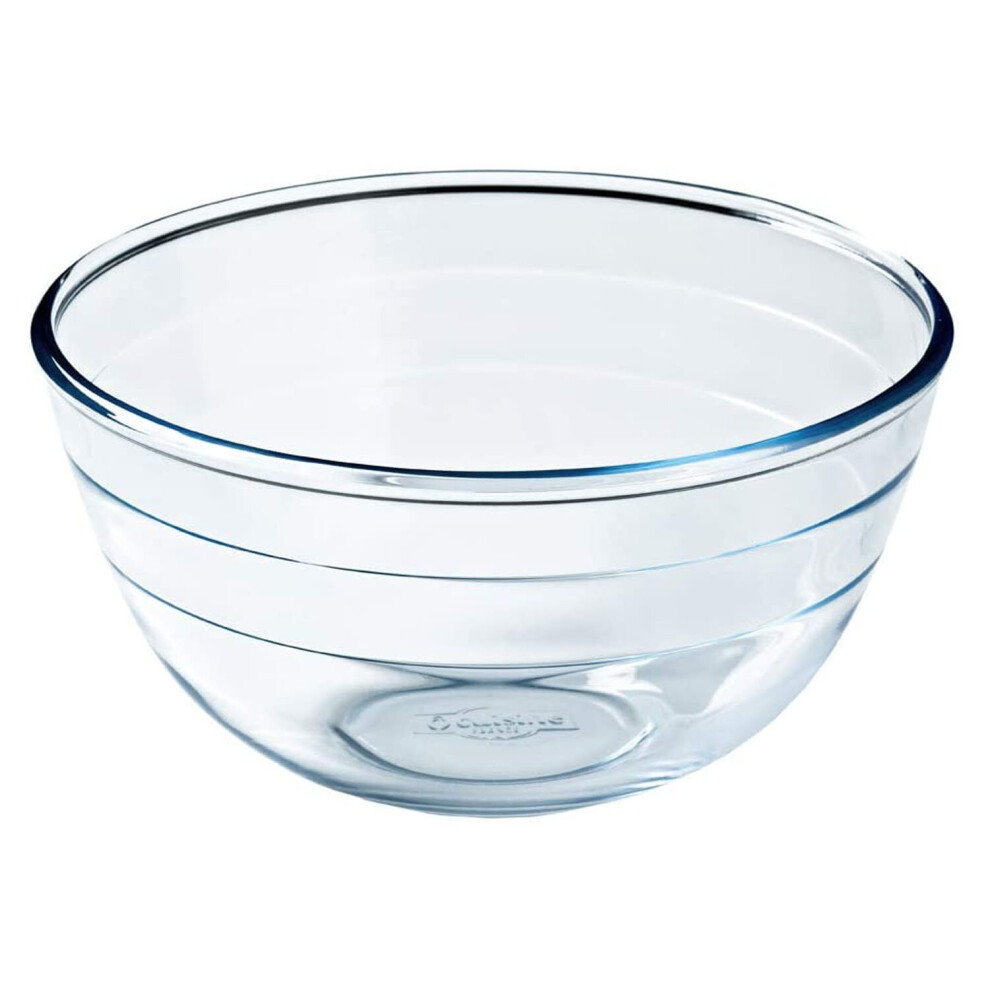 O'Cuisine Kitchen Glass Round Mixing Bowl Microwave Safe 24cm 3.0L