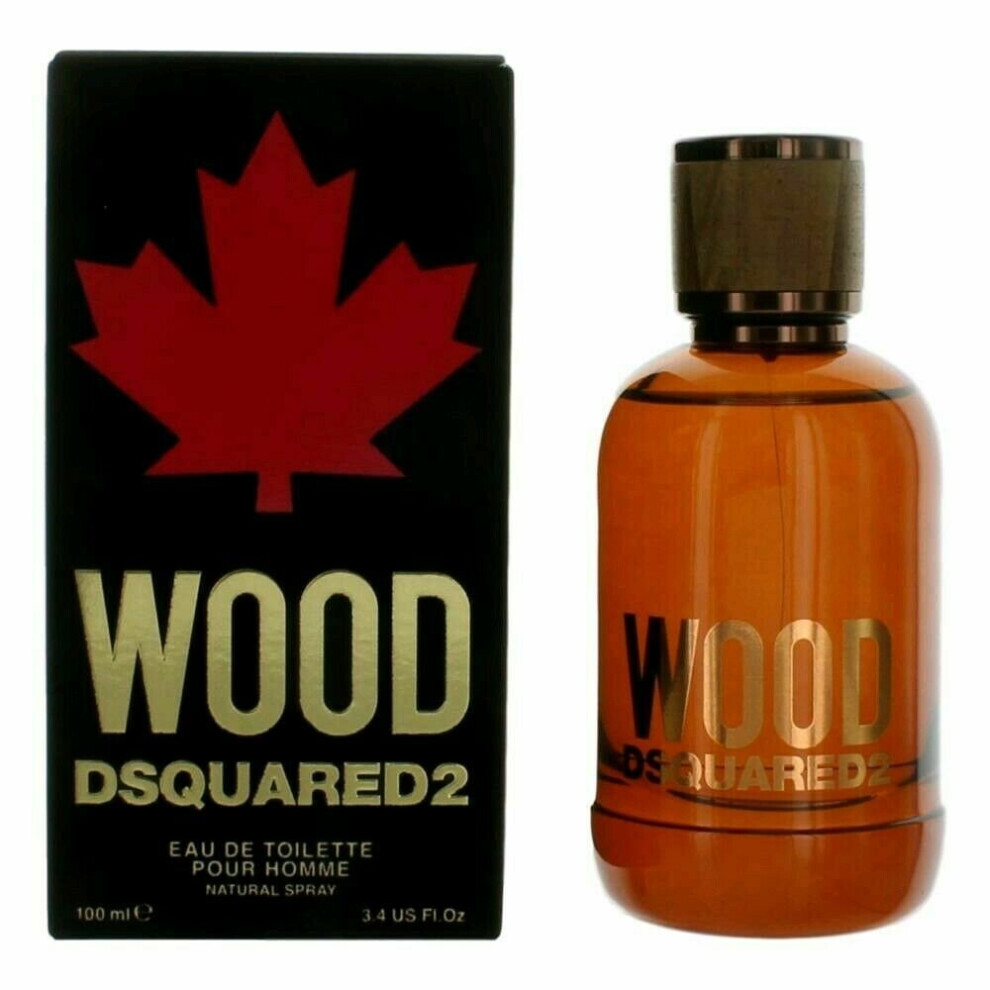 Wood Pour Homme by Dsquared2, 3.4 oz EDT Spray for Men Eau De Toilette