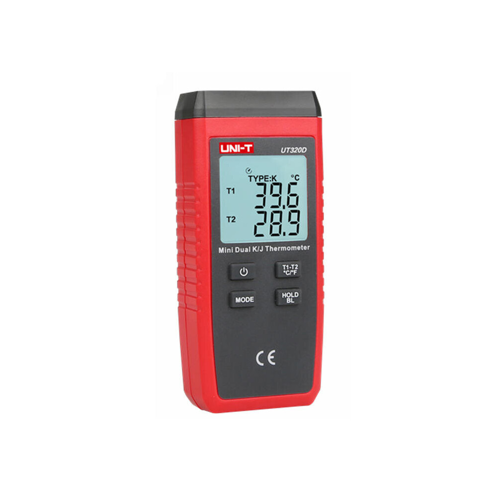 UT320D Mini-contact Thermometer Dual-channel K/J Thermocouple Thermometer Temperature Measurement