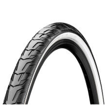 Kovakumi pyörä - CONTINENTAL - Ride City Reflex - 700C x 42 - Heijastavat sivut - Musta/Valkoinen