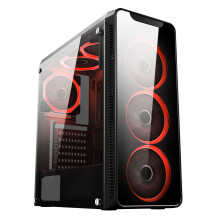 6 FANS RED Gaming PC Tower Only-i5 16GB RAM 1TB GT1030 - Refurbished