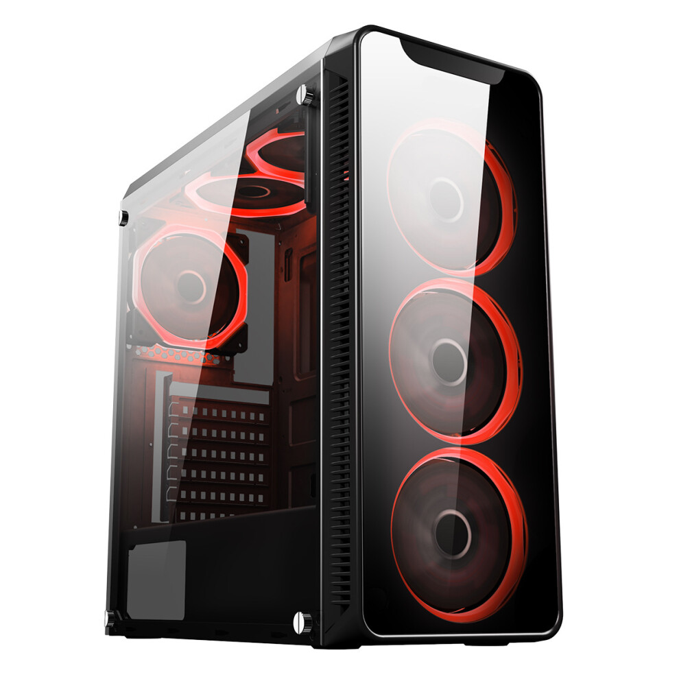Computek 6 Fans Red Gaming Pc Tower Only-I5 16Gb Ram 1Tb Gt1030