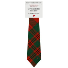 Boys All Wool Tie Woven And Made in Scotland in Livingstone Modern Tartan