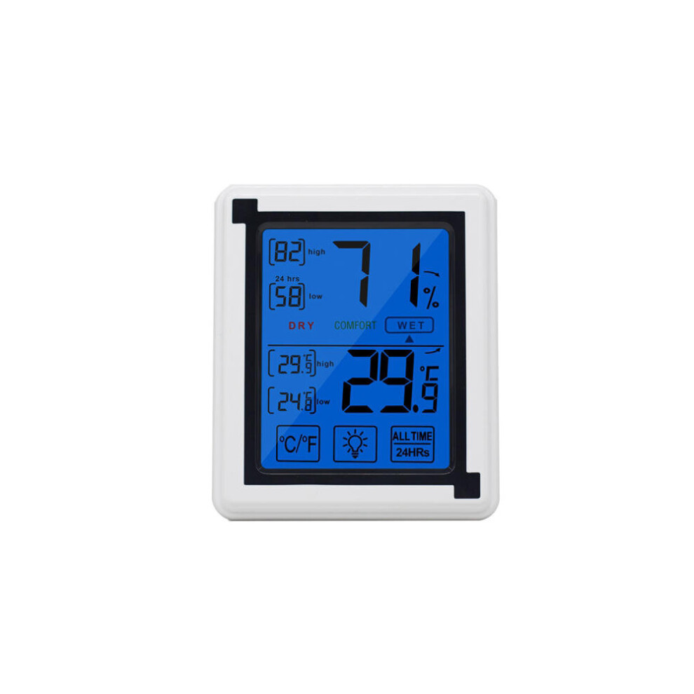 New Large-screen LCD Touch Digital Thermometer And Hygrometer Backlight Comfort Temperature And Humidity Monitor