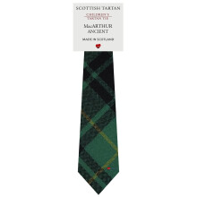 Boys All Wool Tie Woven And Made in Scotland in MacArthur Ancient Tartan