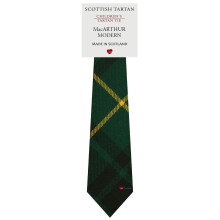 Boys All Wool Tie Woven And Made in Scotland in MacArthur Modern Tartan