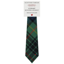 Boys All Wool Tie Woven And Made in Scotland in Stewart Hunting Ancient Tartan