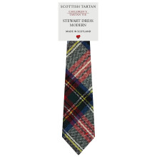 Boys All Wool Tie Woven And Made in Scotland in Stewart Dress Modern Tartan