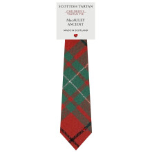 Boys All Wool Tie Woven And Made in Scotland in MacAuley Ancient Tartan