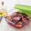Pyrex Pyrex Classic Square Glass Dish with Vented Lid 1L Green 2