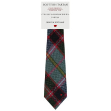 Boys All Wool Tie Woven And Made in Scotland in Stirling and Bannockburn Tartan