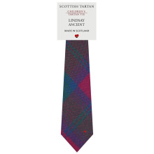 Boys All Wool Tie Woven And Made in Scotland in Lindsay Ancient Tartan