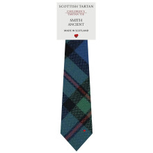Boys All Wool Tie Woven And Made in Scotland in Smith Ancient Tartan