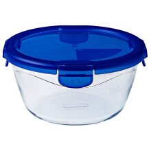 Pyrex Easy Wash Cook & Go Round Container with Lid Small 700ml Blue